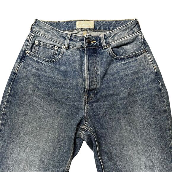 Everlane 90s Cheeky Straight Jeans Women’s 27 Crop Blue High Rise Button Fly - Picture 3 of 13